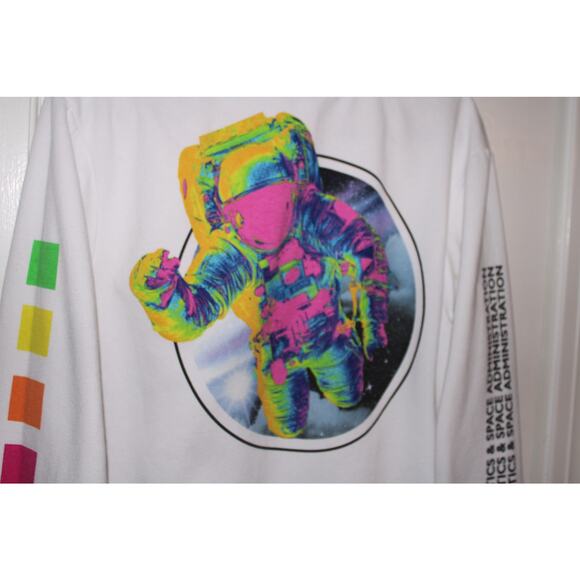 Hyper Space Men’s Hoddie white with Logo size M. - Picture 6 of 7